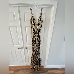 Black and Gold Jovani Evening Gown